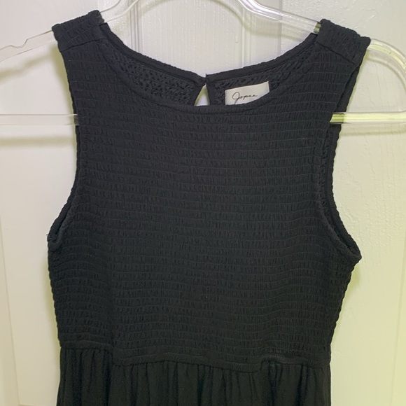 Japna black midi- maxi dress with fitted body and flowing skirt size small - Picture 2 of 10